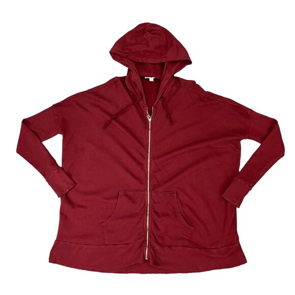 Spiritual Gangster Hoodie Womens S Small Garnet Full Zip Oversized Give Love - Picture 1 of 9